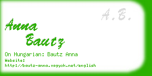 anna bautz business card